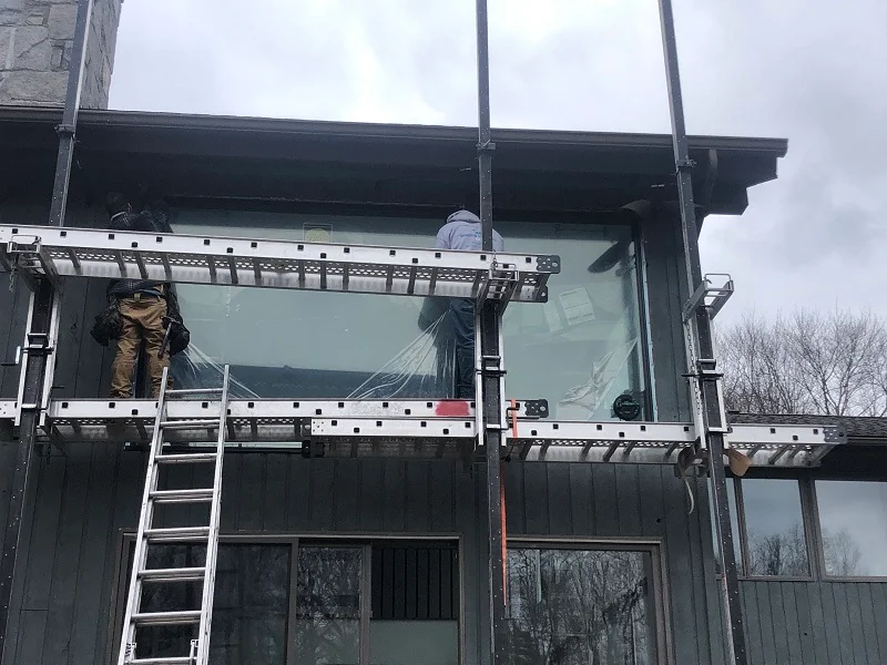 These picture windows weighed over 400 lbs
